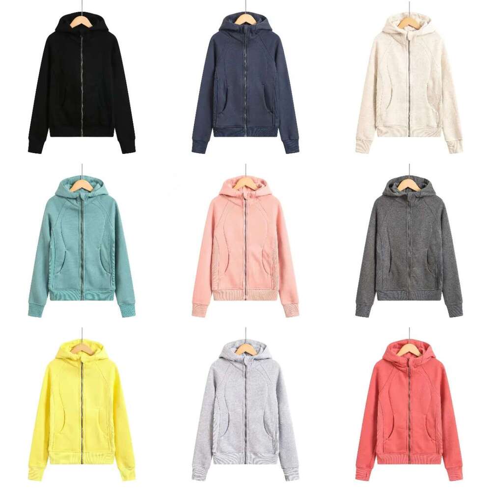 hoodie Scuba Half Zip Hoodie Women Yoga Suit Designer Hooded Sweatshirt Ladies Sportswear Outdoor Sports Jogging Long-sleeved