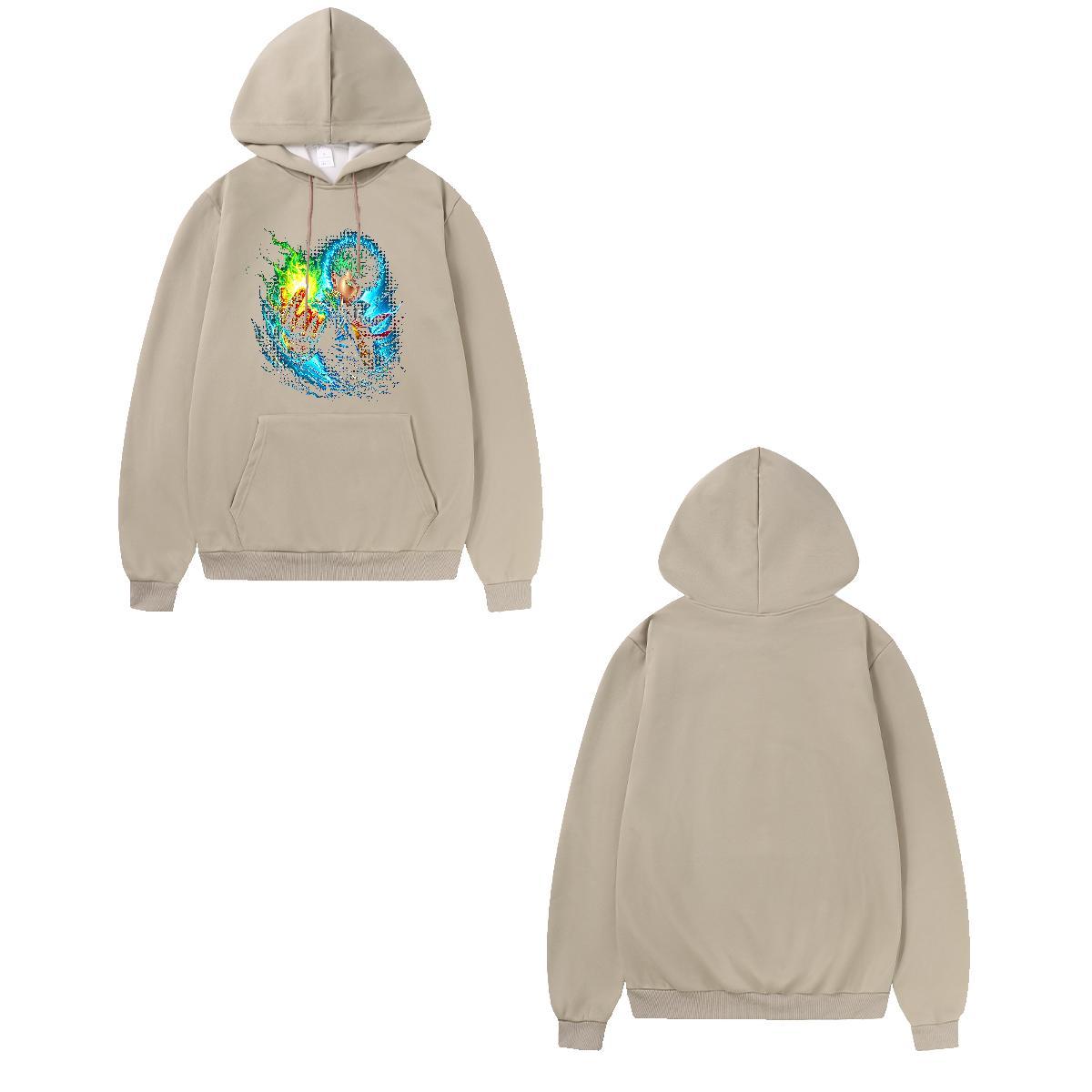 2024 New Man Hoodie Hooded Collar Breathable High Quality Hoodie Pullover Floral Print Pullover Hoodie Casual Daily Wear Thick Fleece