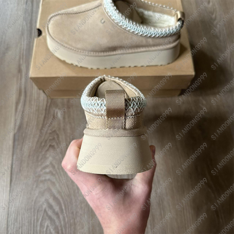 Sell Tazz Slipper Tasman Platform Sand Slippers Size US9 Winter Slippers Designer Women High Quality Mustard Seed Sand Fur Slides Woman Shoes 35-43 Without Box