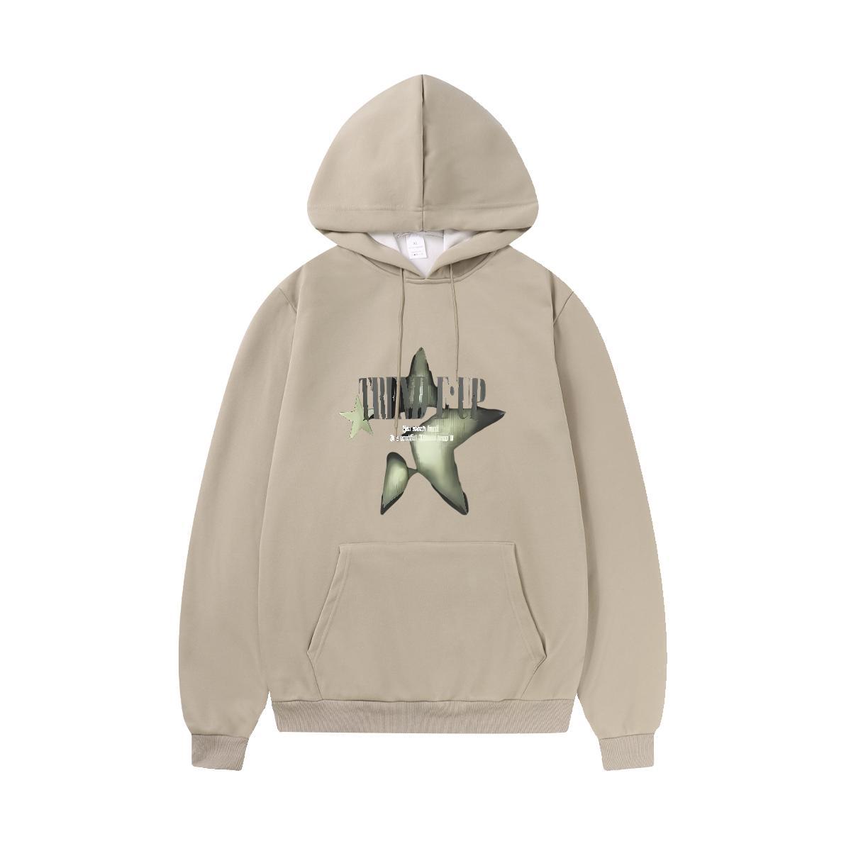 Classic Casual Hoodie Men Breathable Soft Loose Fit Men's Hooded Sweatshirt Custom Printed Top Hoody Spring Autumn Warm Fleece