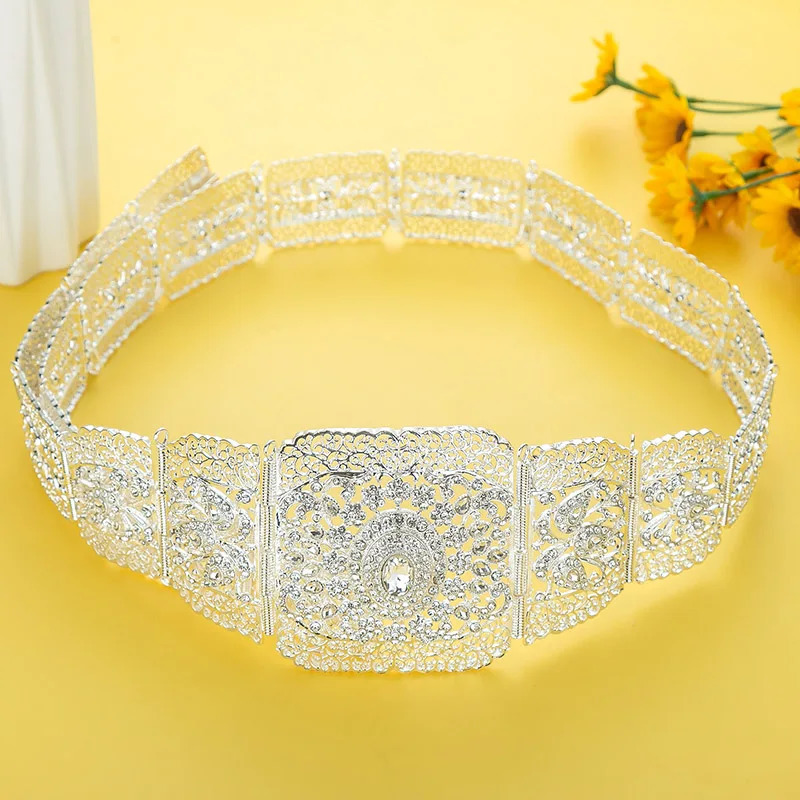 Arabian Kaftan metal belt suitable for womens wedding dresses body jewelry gold Moroccan belt adjustable length 241019