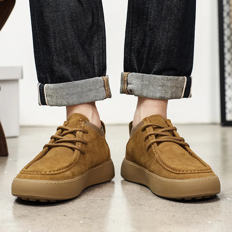 Mens casual sports shoes summer breathable suede sandals classic handmade retro mens shoes comfortable sandals 241019