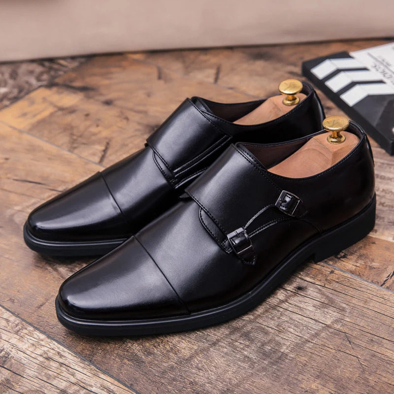 Mens Oxford shoes genuine leather mens shoes lace laces British business casual shoes mens wedding shoes shoelaces 241019