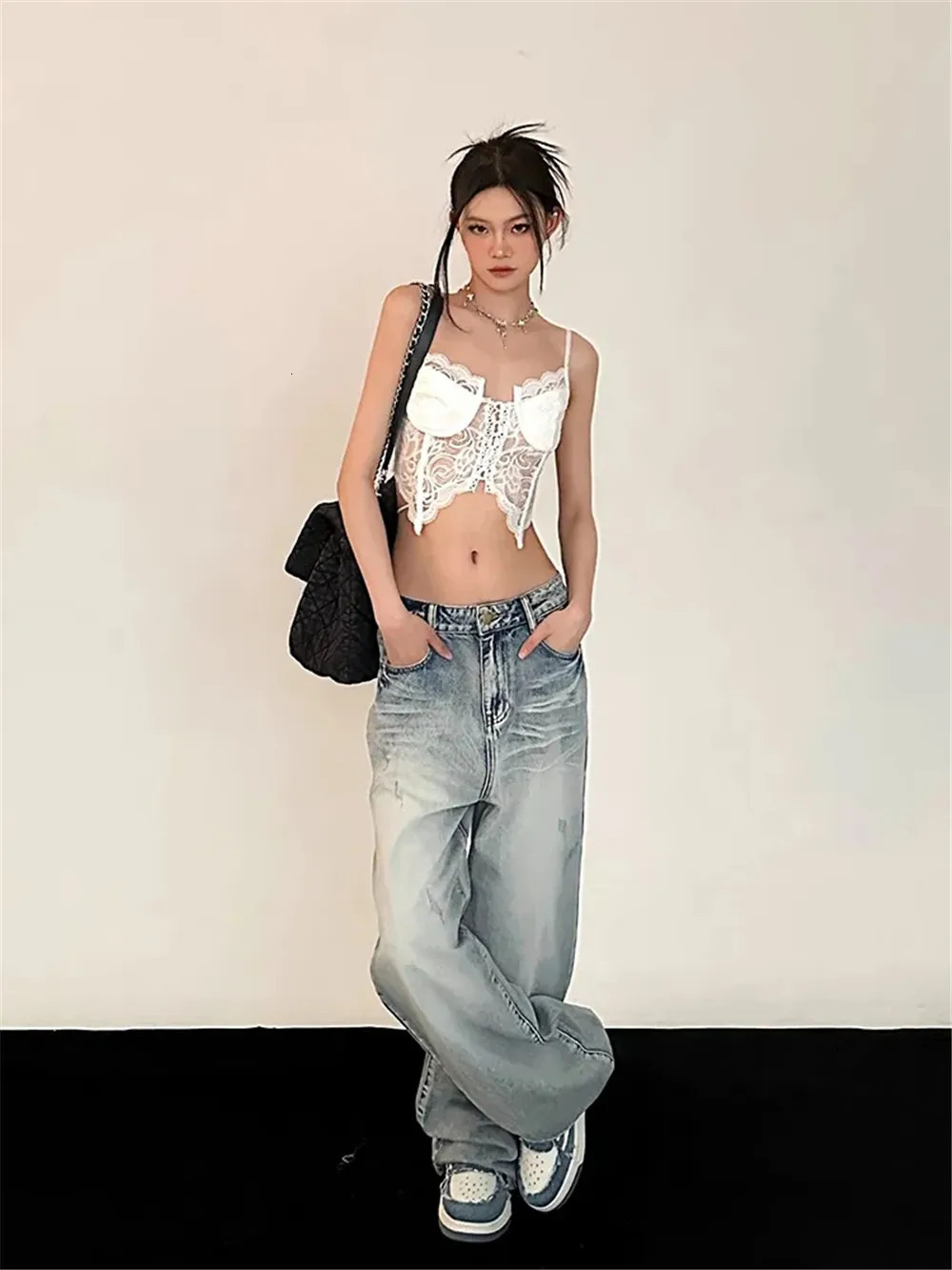 Y2K Baggy Jean Vintage Streetwear Oversized Retro Korean Style Denim Pants Skinny Hippie Straight Wide Leg Trousers 241007