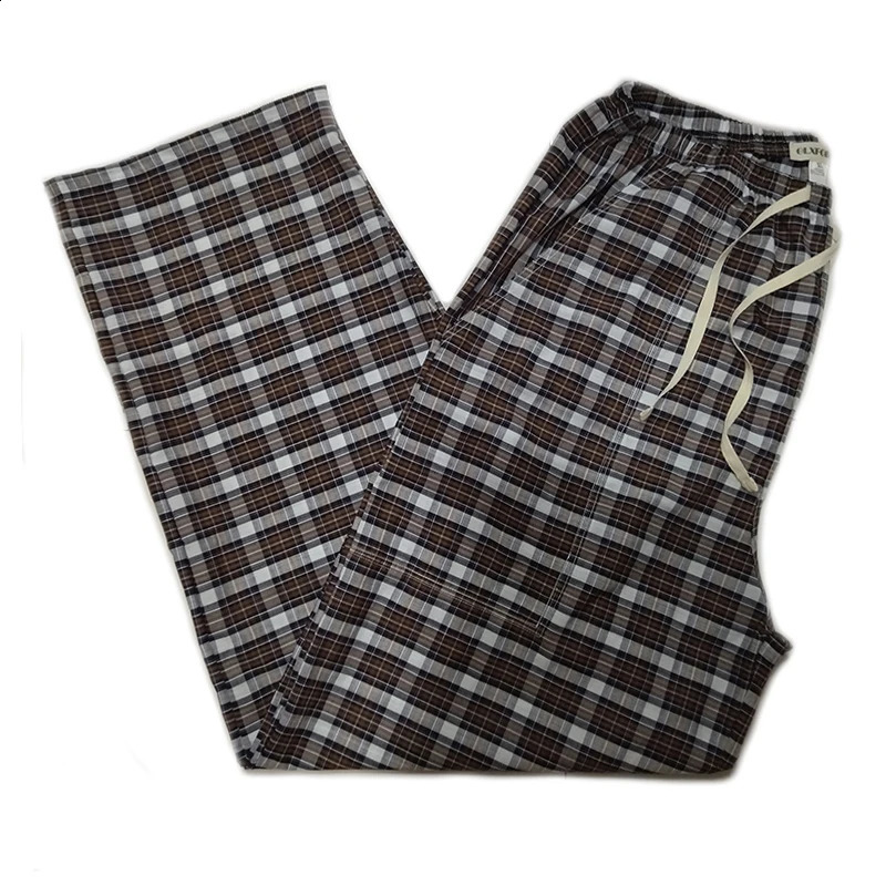 Unisex Cotton Plaid Spring Summer Mens Sleep Bottoms Pajamas Sleepwear Pants for Sleeping Man Pyjamas Home Wear 241017