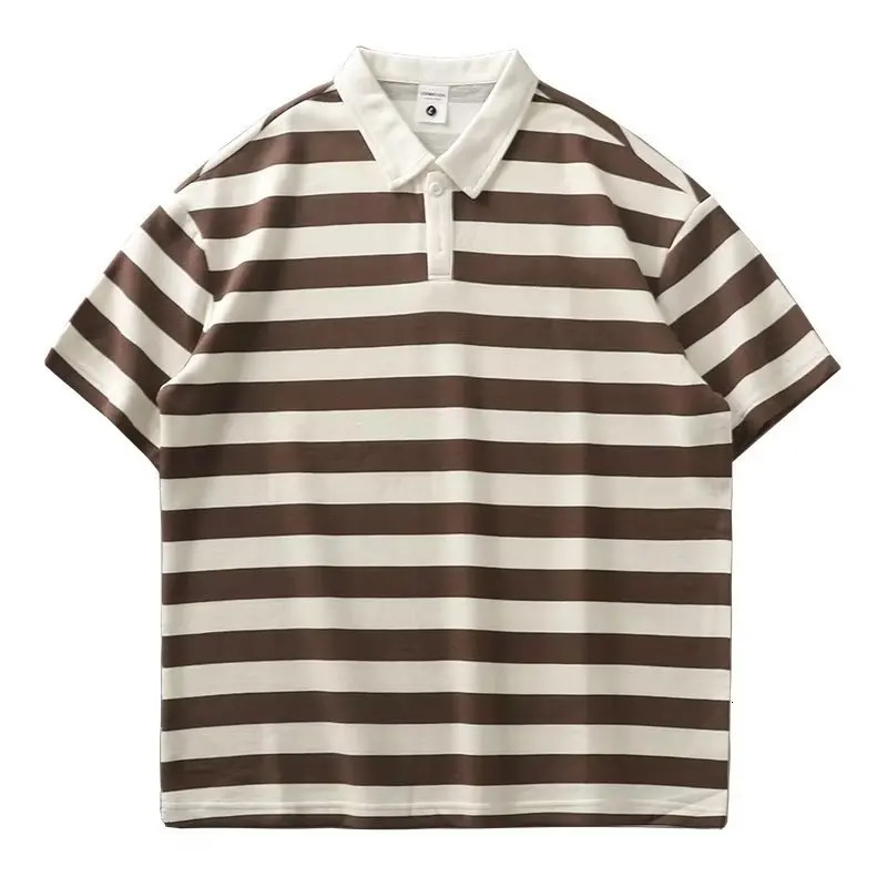 Summer Mens Polo Shirt Short Sleeve Stripe Polo Casual Tshirt Mens Tops Golf Shirts Mens Clothes for Women Golf Tee 241010