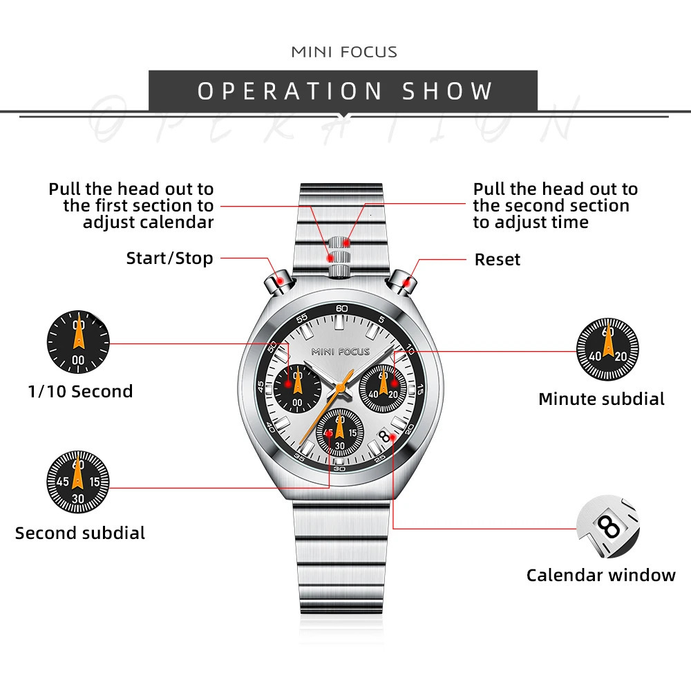Mini Focus Elegant Multifunctional Womens Watch Fashion Waterproof Quartz Womens Watch Steel Belt Bull Head Watch Gift 241019