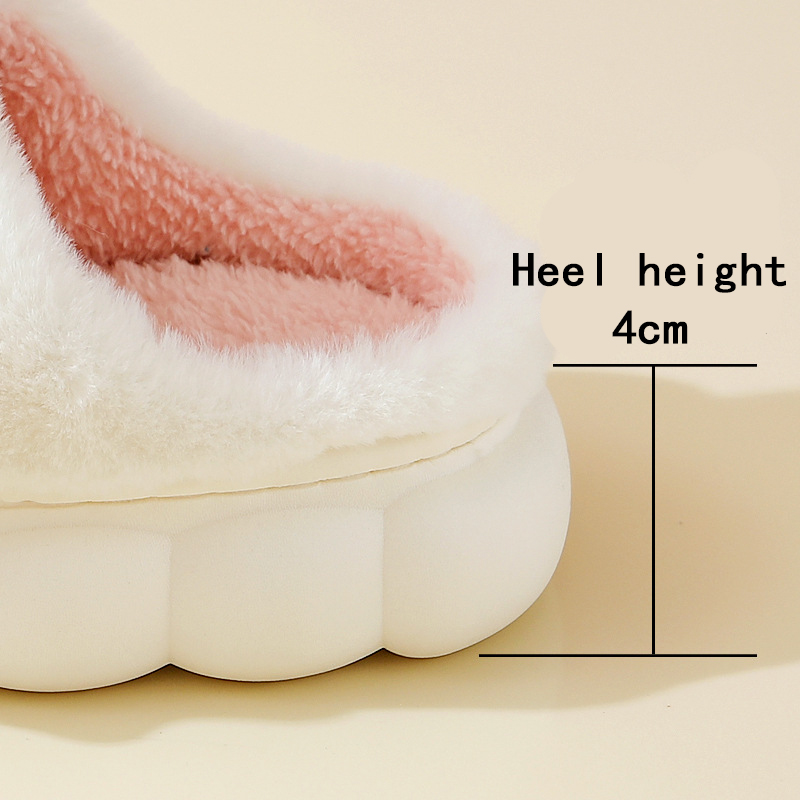 Cute Cartoon Rabbit Slippers with Anti-Slip Thick Bottom for Women