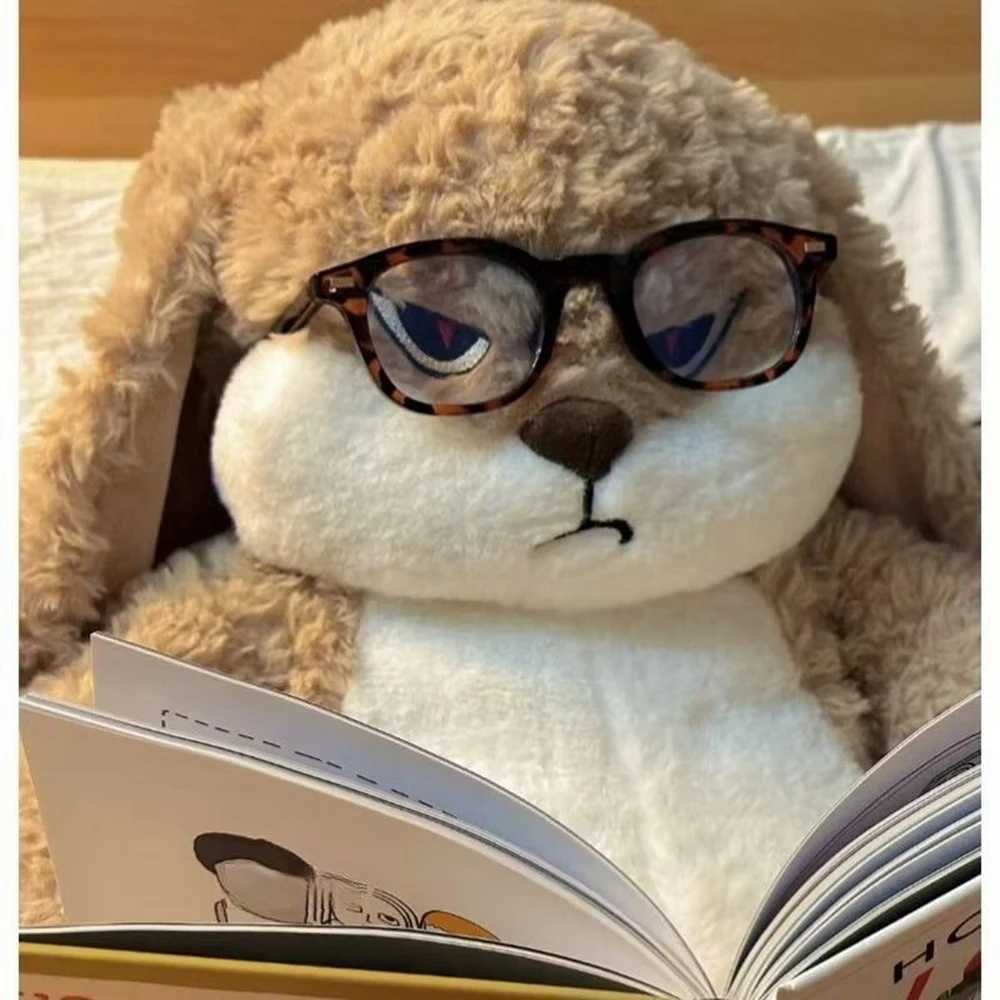 35CM Cute Long Ears Bunny Plush Toy Long Hair Large Seeping Pillow Rabbit Animal Doll To Give Children Christmas Birthday GiftXJ241019