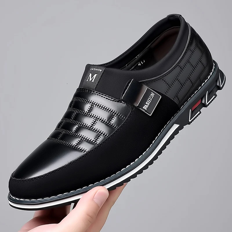 Mens business shoes slip on party mens shoes comfortable PU leather shoes mens wedding shoes mens Zapatos Hombre 241019