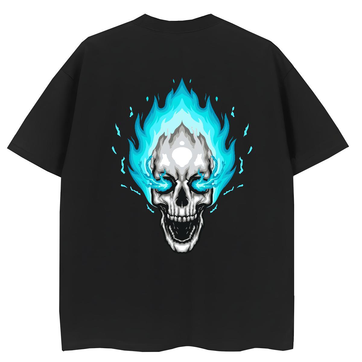 Brand T-Shirts for Women 100% Cotton 230g Short sleeve Soft Hip Hop Street skull Women Tshirts Unisex Cartoon Print Tops Shirt