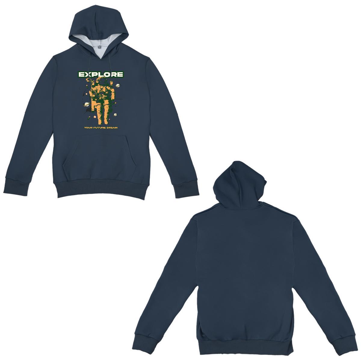 Classic Men's Hooded Sweatshirt Breathable Hooded Collar Comfortable Mens Hoodie Custom Printing Top Pullover Hoodie Street Wear Warm Fleece