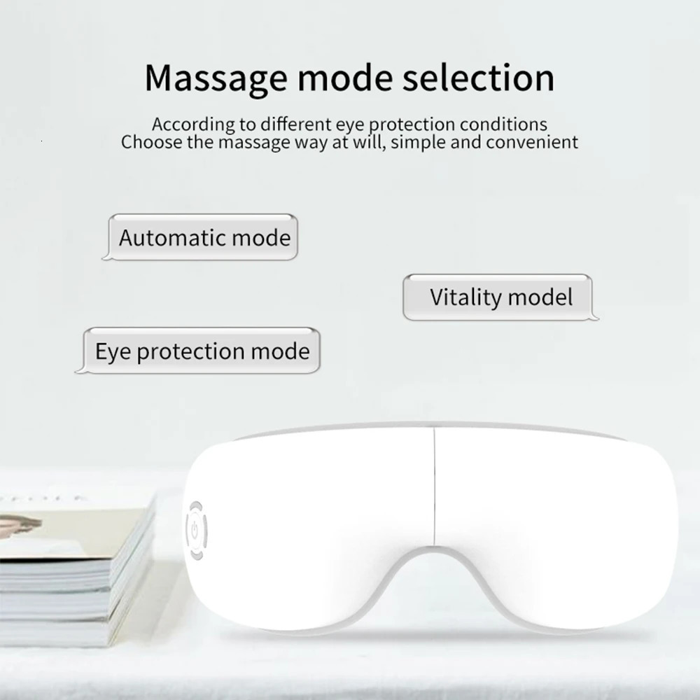Eye Massager with Heat Vibration and Music Massage Glasses Massages Muscles Heated Mask for Relax Gift Women Men 241008