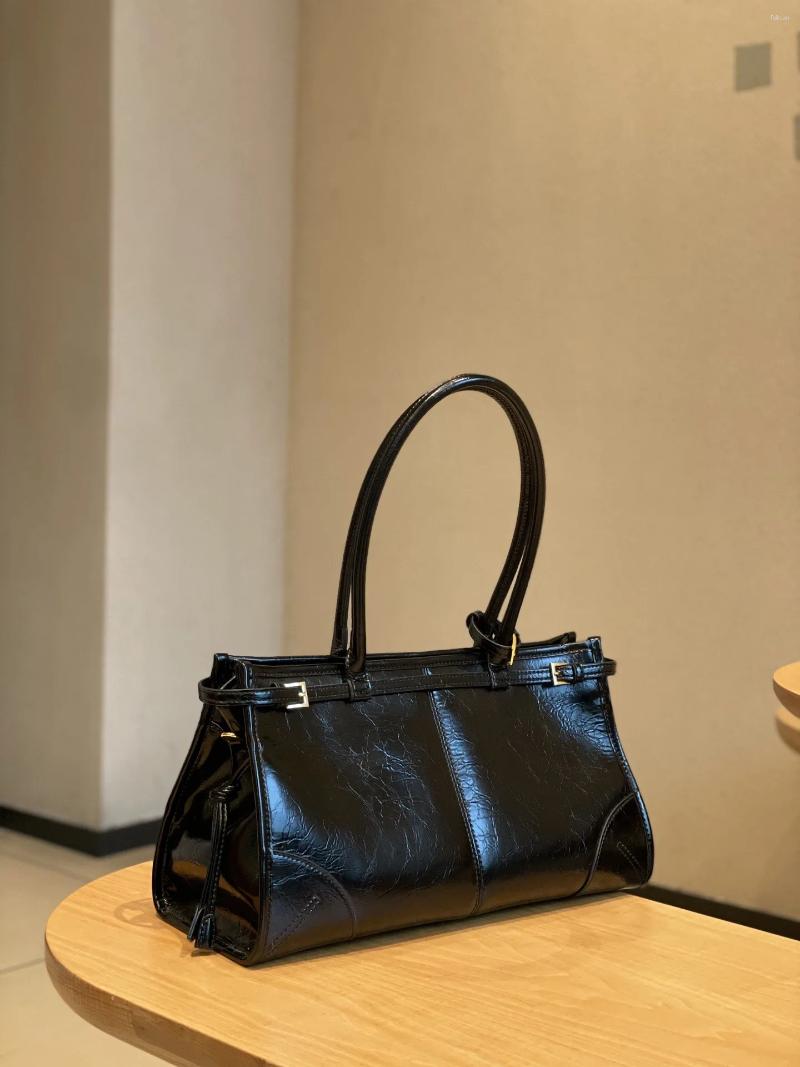 Totes P Home Bags 2024 High End Sensory Communication Qin Tote Genuine Handbag Oil Wax Women's Bag 5a33