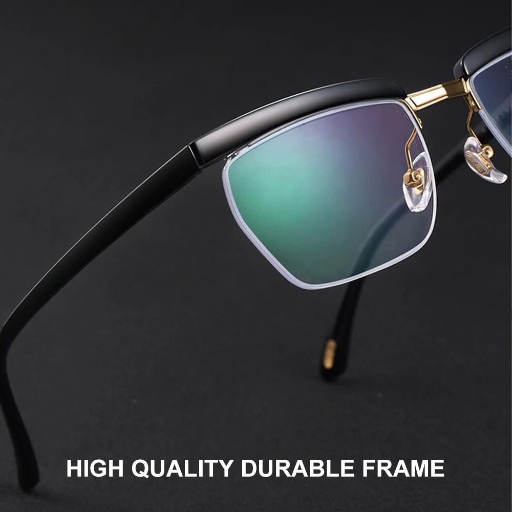 CAPONI Tom Hardy Legend Glasses Men Half Frame Computer Glasses Frame Blue Light Blocking Optical Mens Eyeglasses BF1053 241019