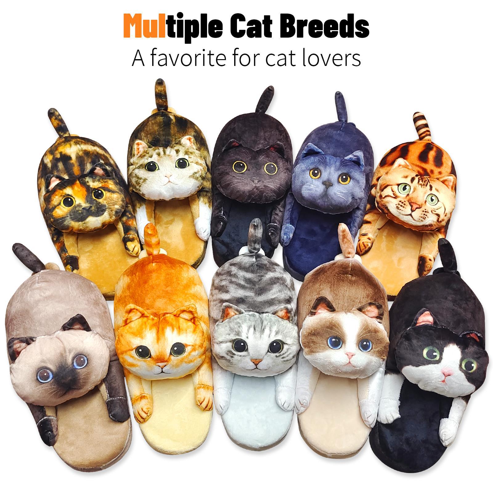 2024 New Simulated Cat Slippers Comfortable Anti slip Cotton Dragging