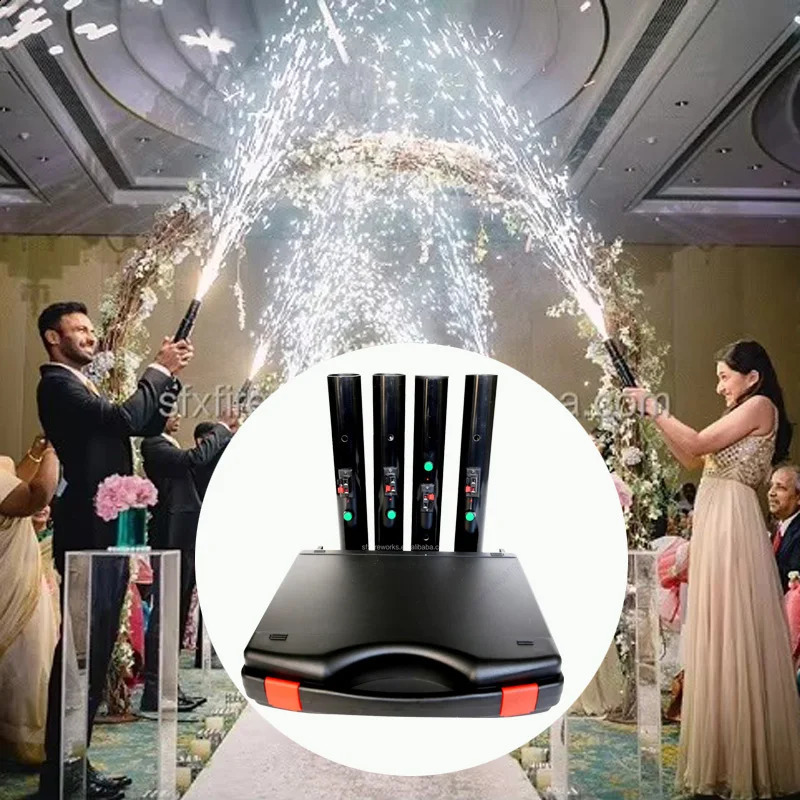 Handheld Cold Spark Machine 4-piece Indoor Stage Fountain Fire Wedding Machine Grand Couple Entry Mariage Bride Dj Mary Bar 241019