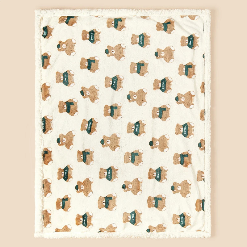 Winter Fleece Warm Quilt for born Bedding Baby Swaddle Wrap Flannel Lamb Soft Stroller Blanket Manta Bebe 241019