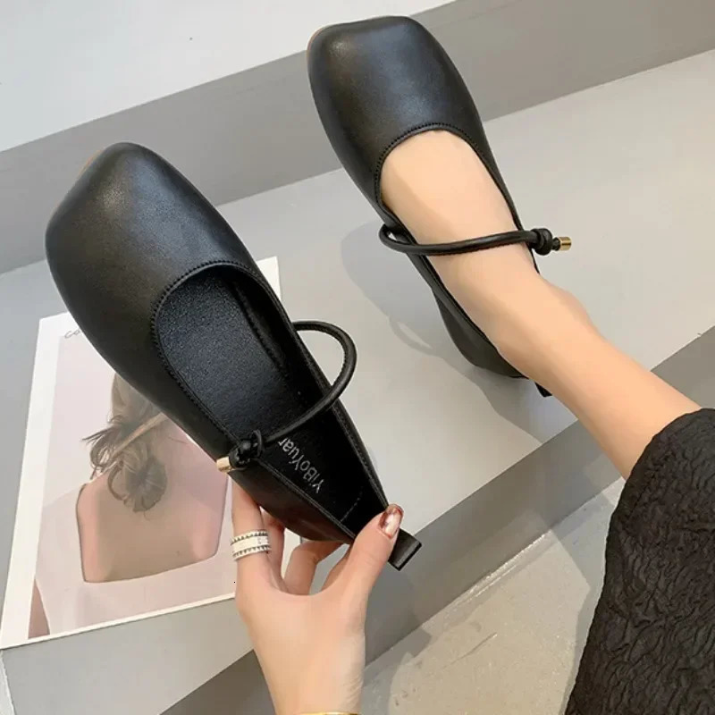 Womens casual flat bottomed boat shoes ballet dancer round toe ballet flat shoes spring womens flat bottomed comfortable soft and shallow 241019