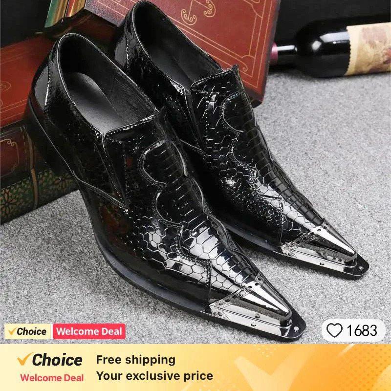 Handmade black leather mens casual shoes Derby Shoe er Loafers Oxford dress mens plus size 241019