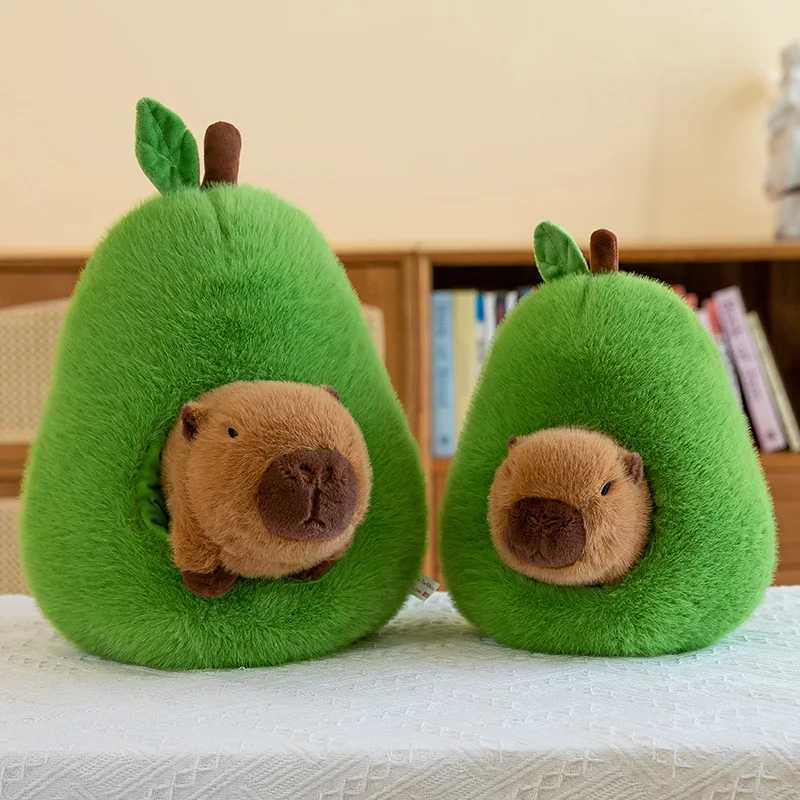 35cm Hut Plush Capibala Doll Soft Animal Water Porpoise Mouse Plush Toys Avocado Doll Childrens and Girls Gift Capybara PillowXJ241019