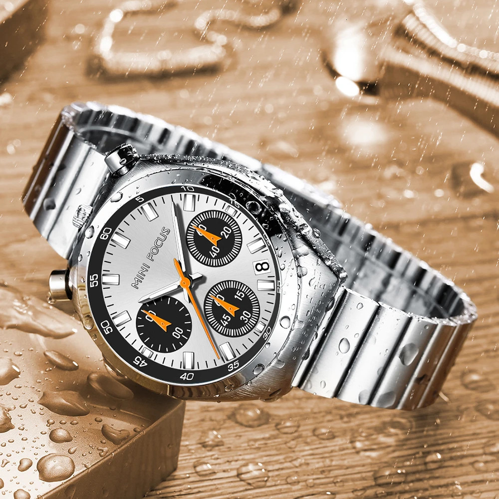 Mini Focus Elegant Multifunctional Womens Watch Fashion Waterproof Quartz Womens Watch Steel Belt Bull Head Watch Gift 241019
