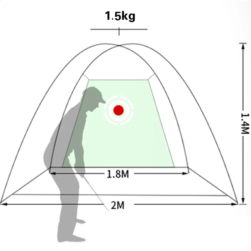 2M Golf Practice Net Tent Strike Cage Outdoor Indoor Lawn Mesh Mat Garden Golf Training Equipment Golf Supplies 241011