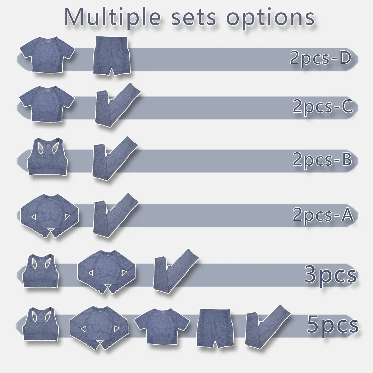 235PCS Seamless Women Yoga Set Workout Sportswear Gym Clothing Fitness Long Sleeve Crop Top High Waist Leggings Sports Suits 241010