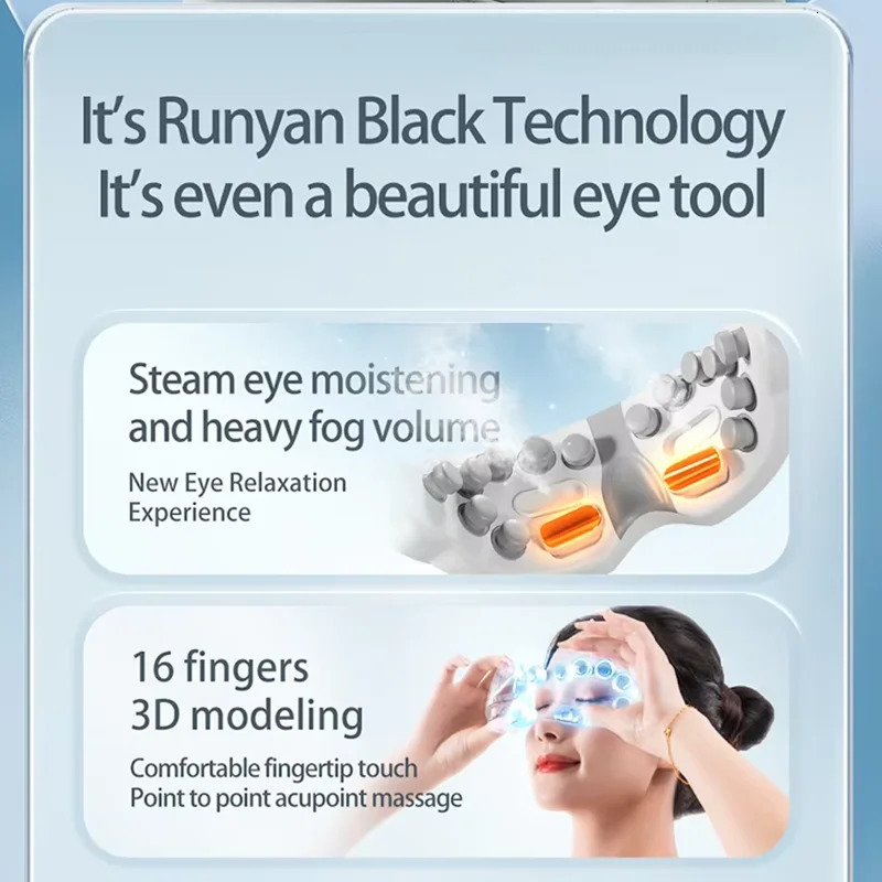 Nebulized Steam Eye Moistening Device MultiMode Vibration Massager Constant Temperature Compress To Relieve Fatigue 241008