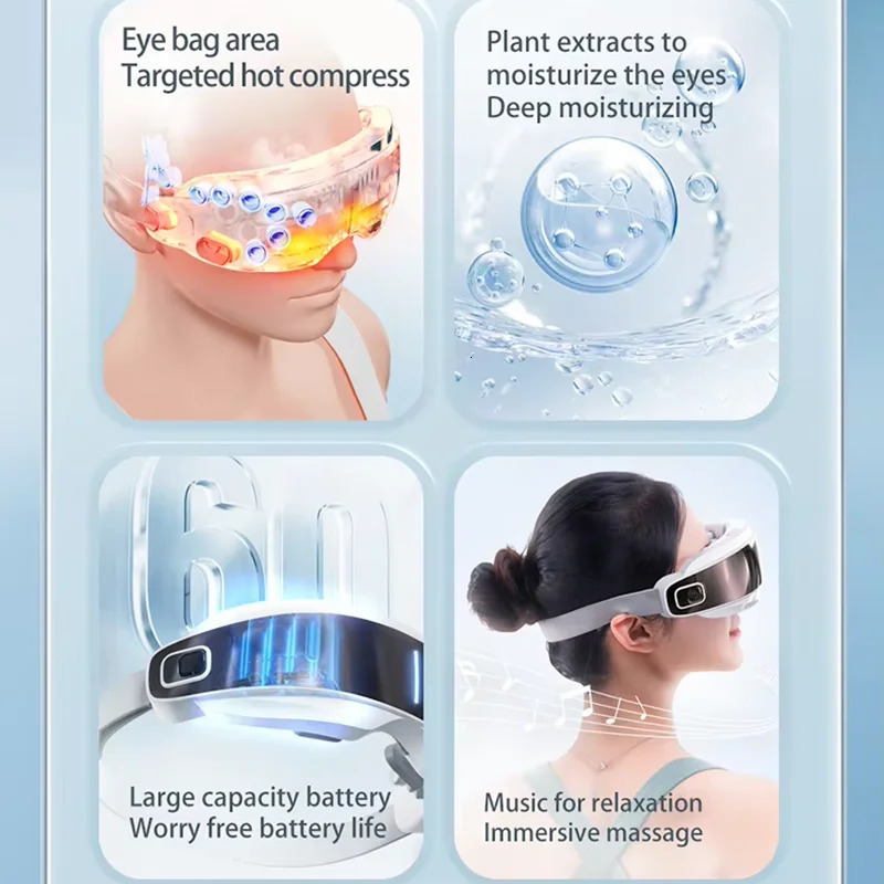 Nebulized Steam Eye Moistening Device MultiMode Vibration Massager Constant Temperature Compress To Relieve Fatigue 241008
