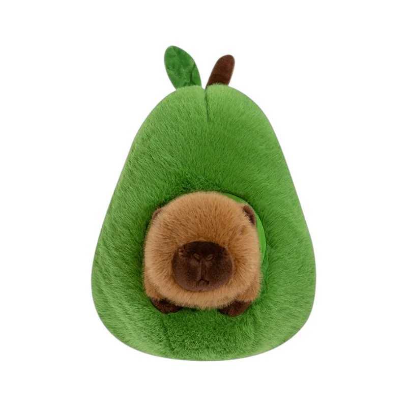 35cm Hut Plush Capibala Doll Soft Animal Water Porpoise Mouse Plush Toys Avocado Doll Childrens and Girls Gift Capybara PillowXJ241019