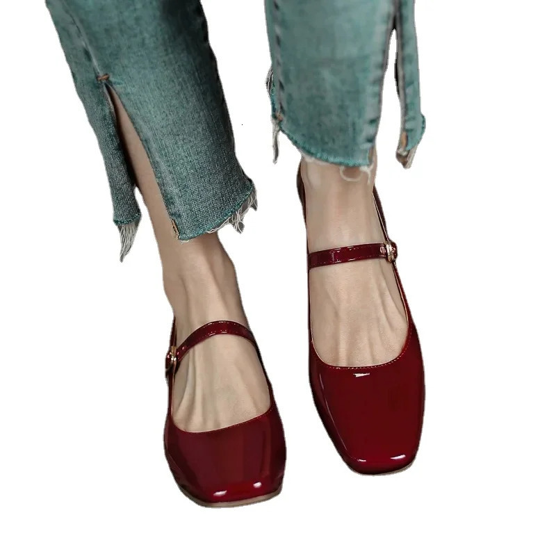 Womens Shoes Mary Janes Womens High Heels Fashion Buckle Dress Sandals Womens Square Heels Womens 241019