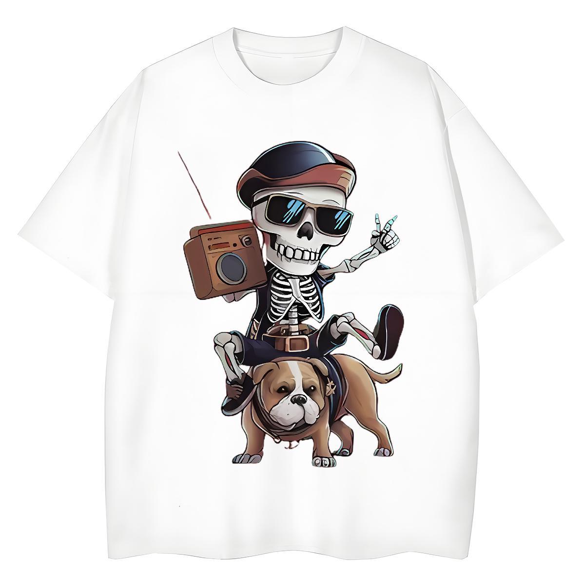 2024 Casual Womens T Shirts 230g Cotton O Neck Short Sleeves Hip Hop Street radio Tshirt for Man Woman Lady DIY Anime Printed Tops Tees