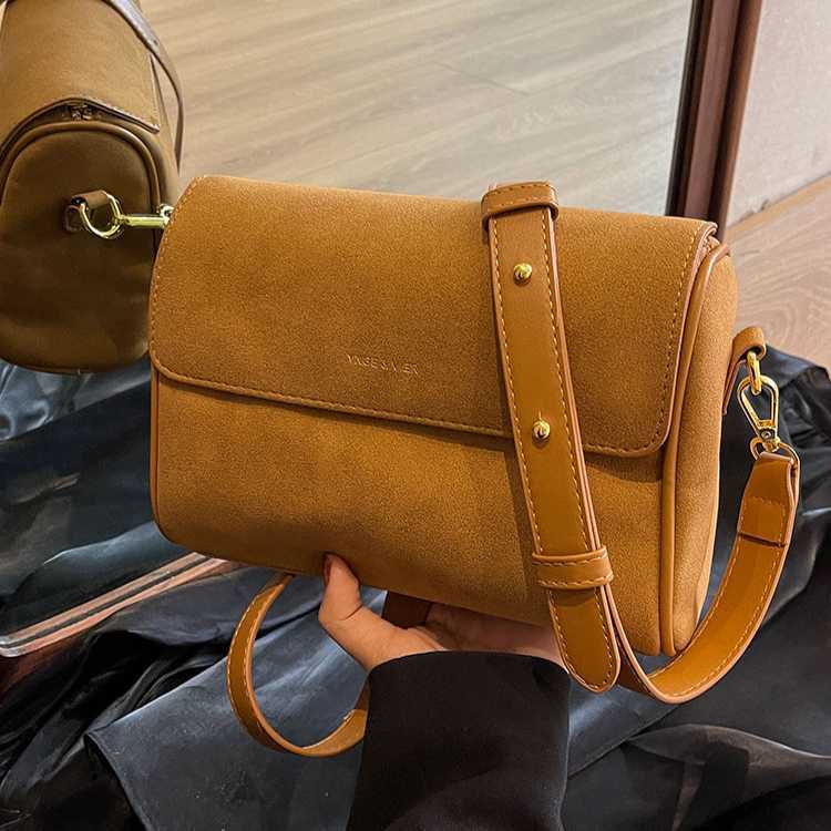 CMM Popular Bags for Women New Trendy High End Suede Small Square Bag Autumn and Winter Single Shoulder Crossbody Bag