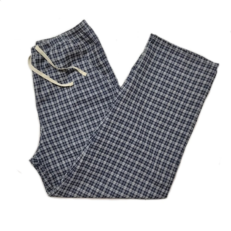 Unisex Cotton Plaid Spring Summer Mens Sleep Bottoms Pajamas Sleepwear Pants for Sleeping Man Pyjamas Home Wear 241017