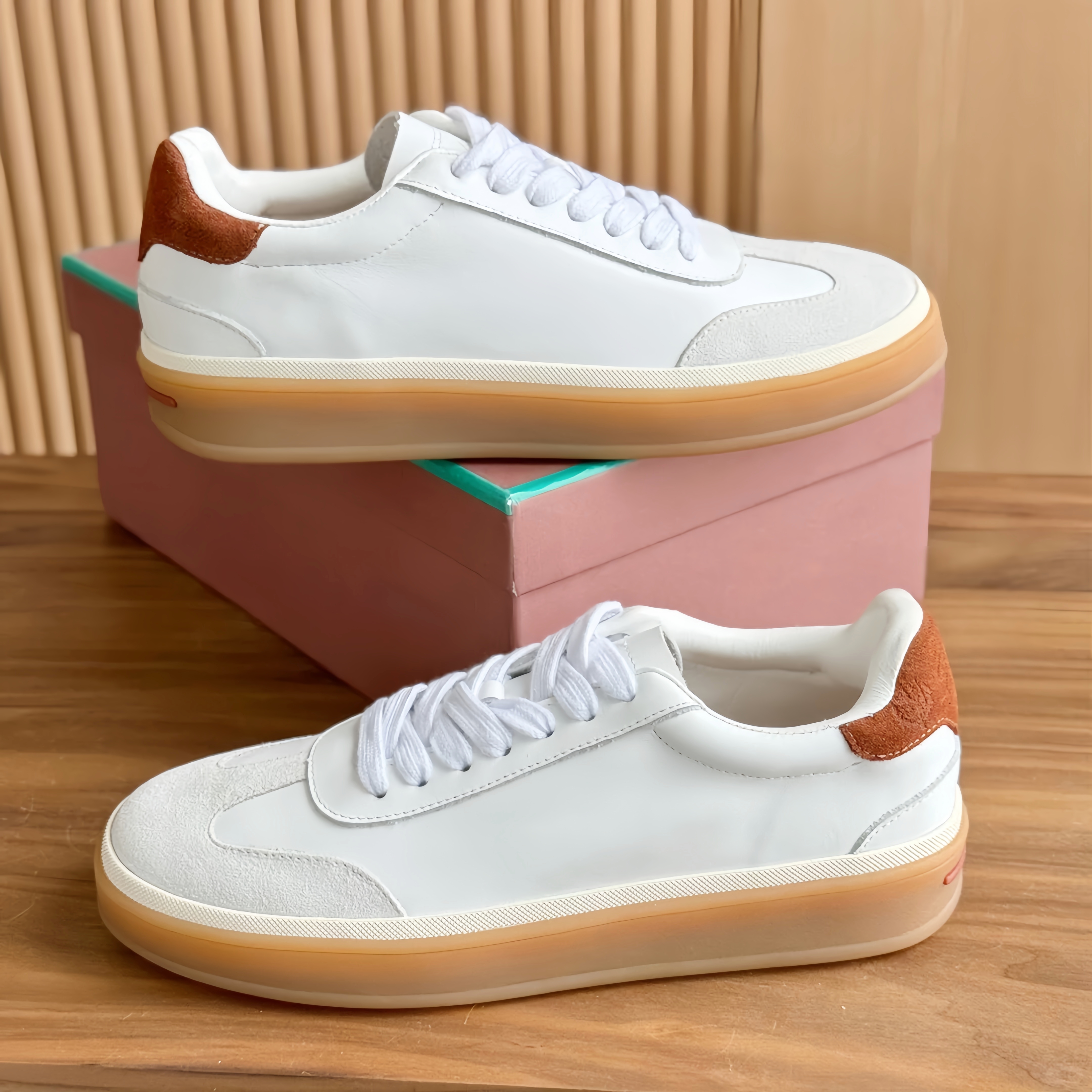 Womens man Tennis walk black Gold Designer Sneaker Casual shoes Classic German Trainer Loafers run Low Top Flat Heel Hike outdoor suede Leather Dress shoe