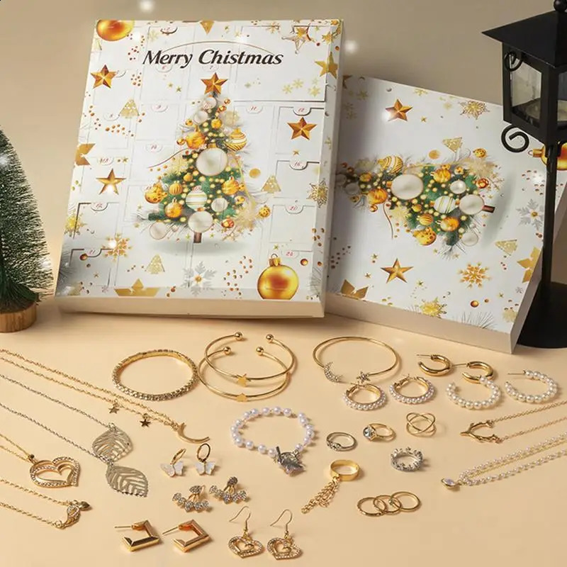 Jewelry Advent 24 Day Countdown Christmas Calendar Fashion Bracelets Earrings Rings Adult Women and Teenage Girls 241010 - view 4