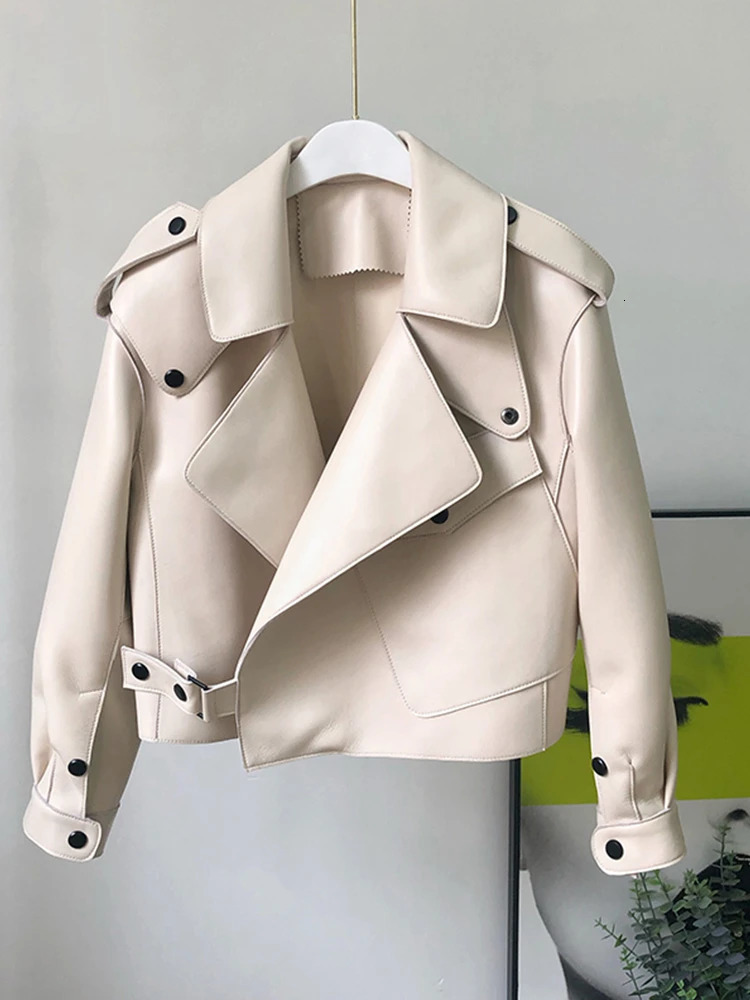 Fitaylor Spring Autumn Women PU Leather Jacket Casual Lady Windproof Motorcycle Coat 241009