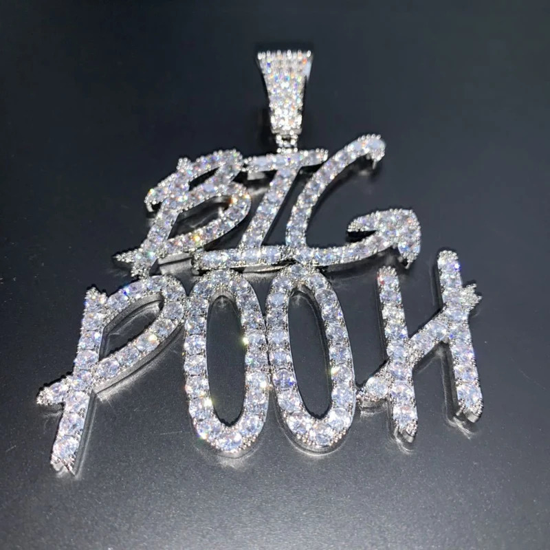 A-Z Custom Name CURSIVE CHARM LETTER Necklaces Pendant Zircon Women Mens Hip Hop Jewelry With Rope Chain 241019