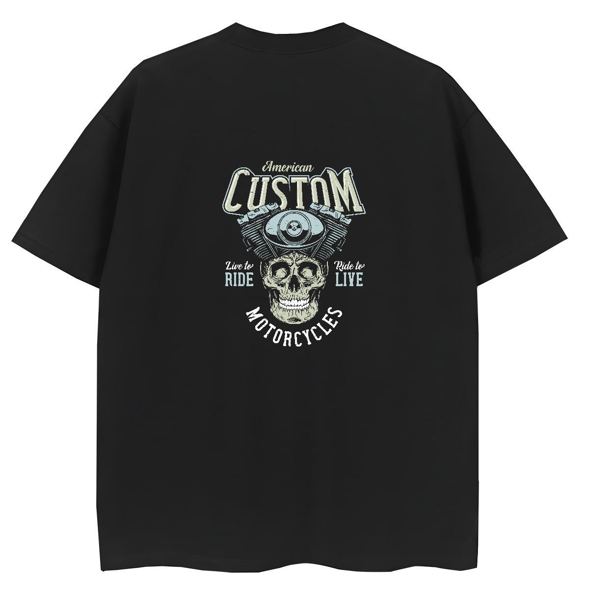 Classic T Shirt For Woman 230g Pure Cotton Breathable Crew Neck Outdoor skull Couples T Shirts Nice Anime Tops