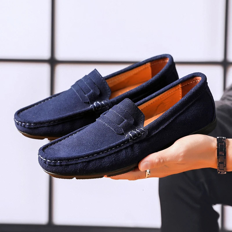 Mens suede casual leather shoes mens driving shoes size 38-47 241019