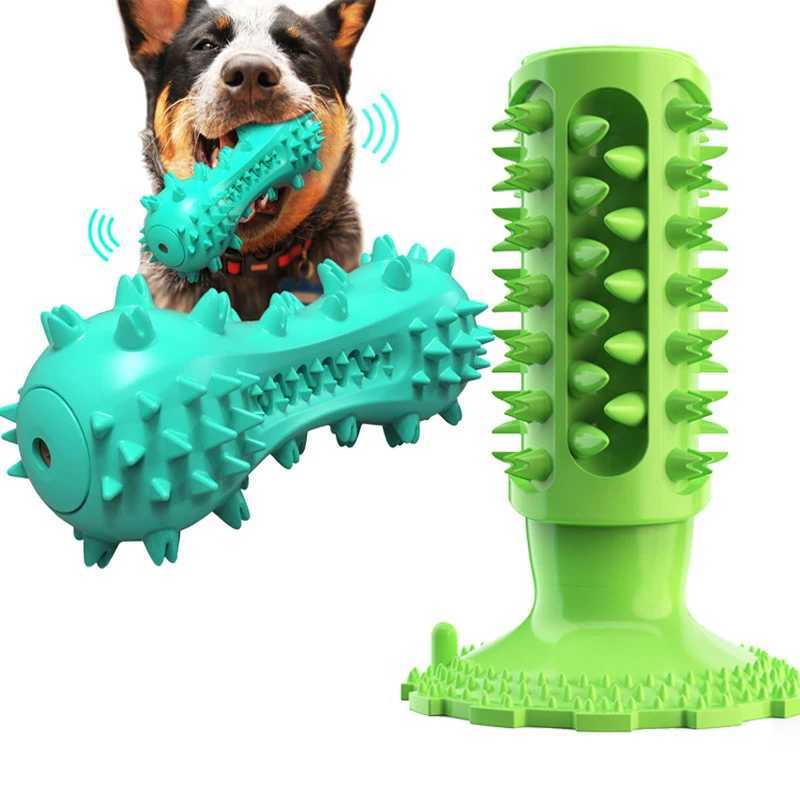 Dog Toys & Chews Rubber Chew Toy Teeth Cleaning Pet Toothbrush Chewing Stick for Elasticity Soft Tooth