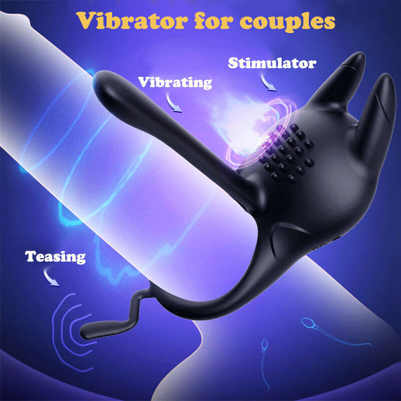 Vibrating Penis Ring for Men Delay Ejaculation Cock Ring Male Penis Massager Clitoral G Spot Stimulation Sex Toys for Couples