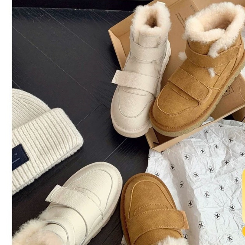 Winter Warm Fleece Boots: Trendy Versatile Height Increase Women's Shoes a104