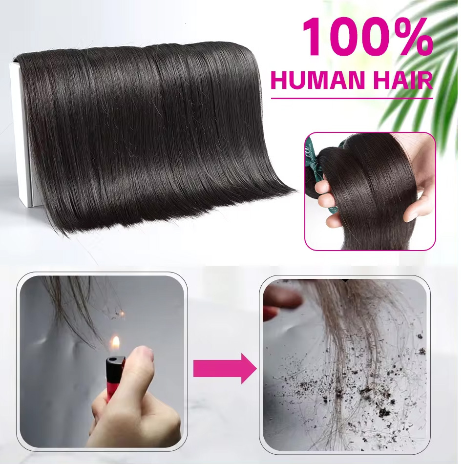 Wholesale Straight Bundle 100% Human 3 4 Bundles Natural Color 30 34 Inch Remy Hair Extensions Brazilian