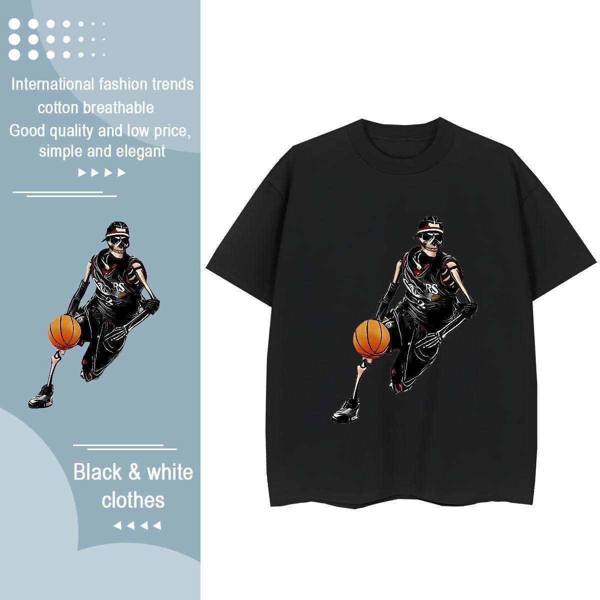 Casual New T-Shirts for Women 230g Pure Cotton Breathable Soft High Street Hip Hop basketball Womens Tshirts Popular Customized Clothes Shirt