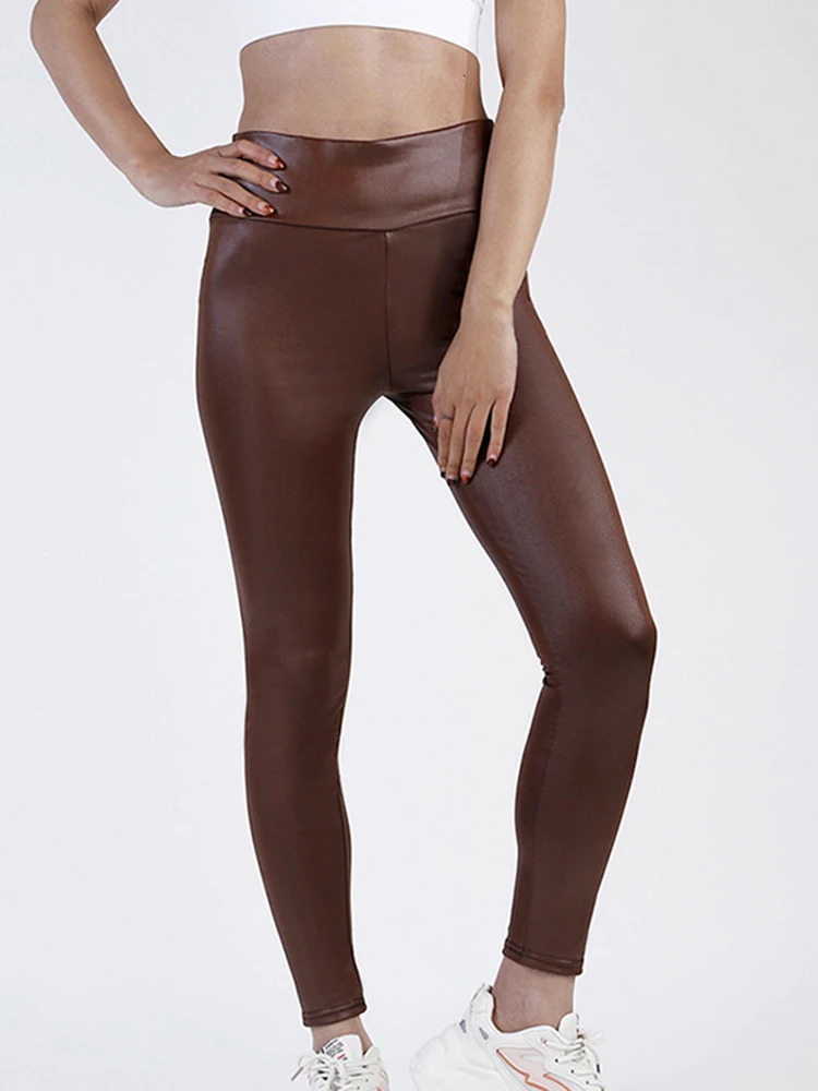 CHSDCSI Faux Leather High Waist Sexy Legging Women Black Pencil Pants Slim Skinny Trousers 241007