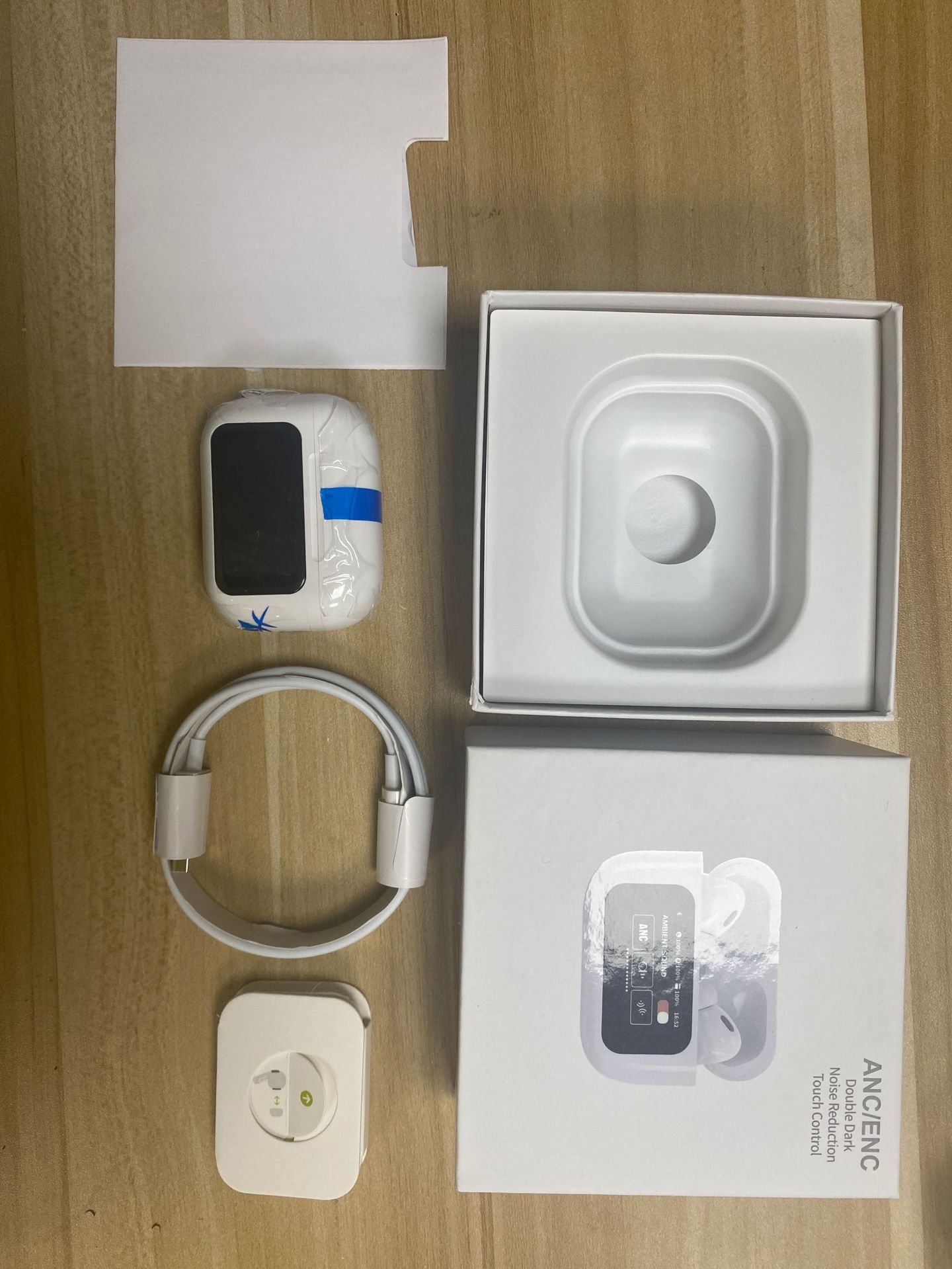 Bluetooth headphones Multifunctional Touch Screen ANC Noise Reduction Ultra-long Life In-ear Wireless Headset Earphone Earbuds for Mobile Smart Cell P