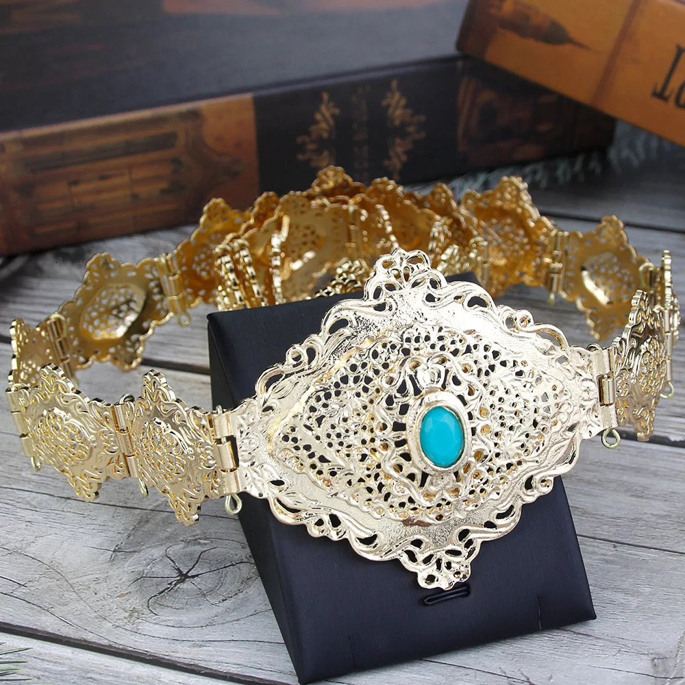 Sunspicims Algeira Morocco Belt Womens Special Color Caftan Belt Gold Body Jewelry Bridal Wedding Jewelry 241019