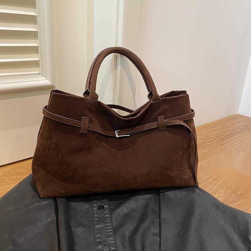 CMM New Fashion and Versatile Suede Tote Design Hand Held Single Shoulder Bag